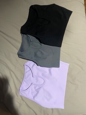 Women’s Ribbed Crop Tank Shorts - Lavender, Gray, Black